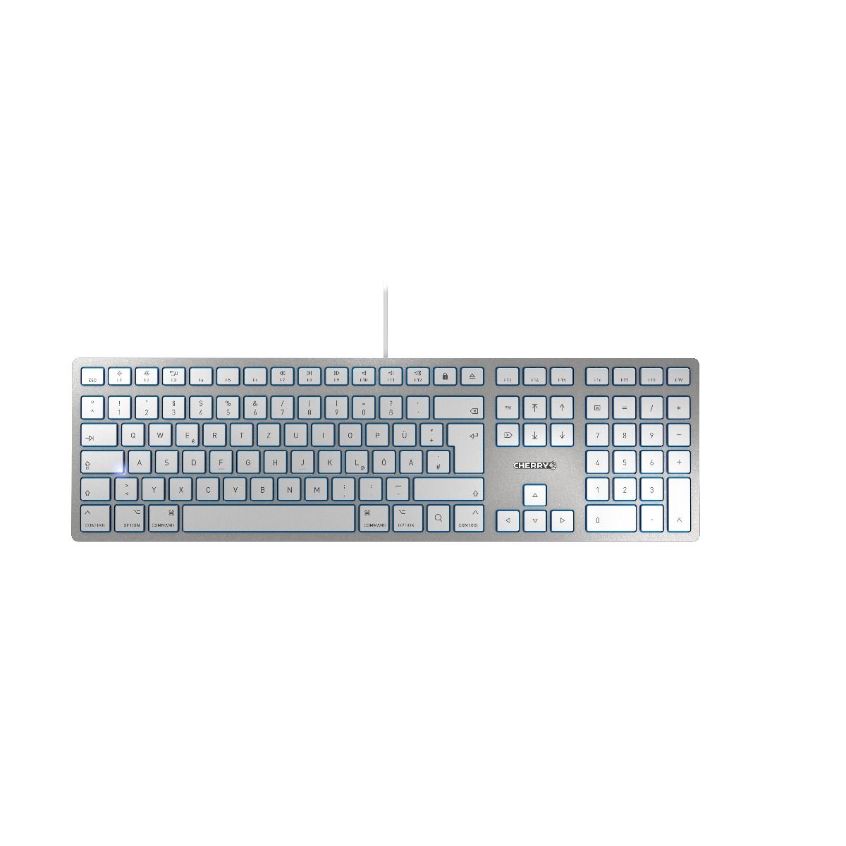 CHERRY KC 6000 SLIM MAC USB-Tastatur silber CHERRY KC 6000 SLIM MAC USB-Tastatur silber